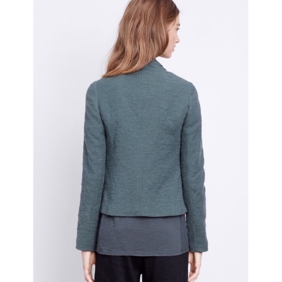 Vince Cypress Scuba Frise Asymmetrical Zipper Jacket size XS moto chic stretchy - Picture 7 of 12